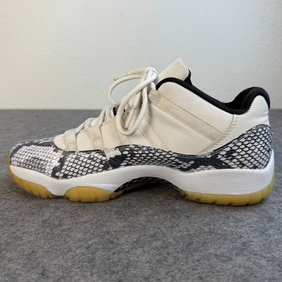 Nike Air Jordan 11 Retro Low Bone Snakeskin Custom Sneakers (CD6846-002) Mens 9 main image 6